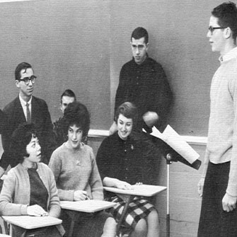 Photo of students in class.